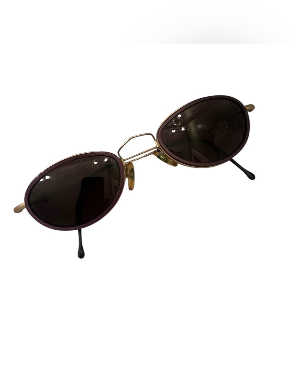 Giorgio Armani Oval shape Sunglasses purple wire frame marked